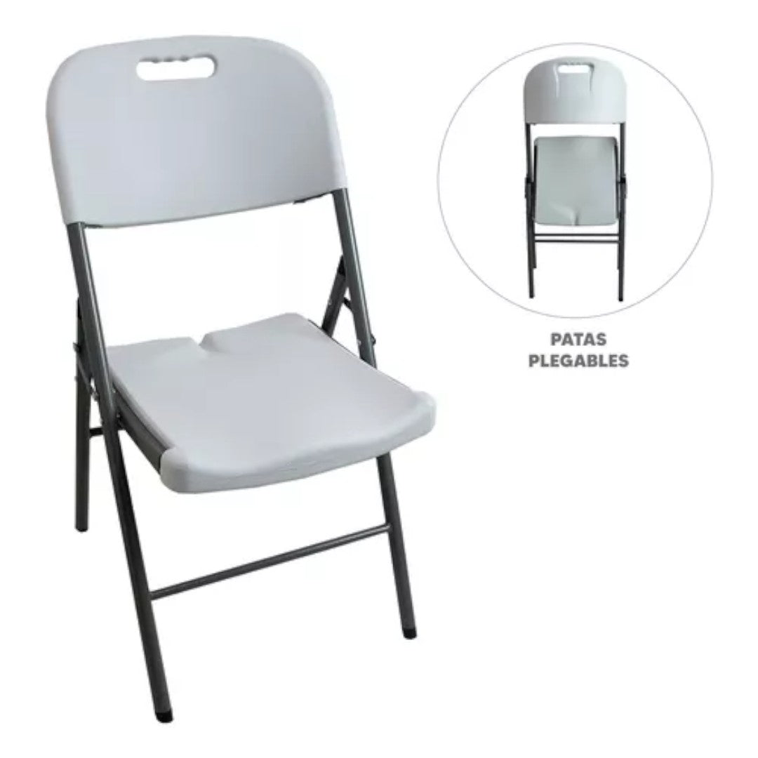 Silla Plegable Plastico Fiestas Camping Eventos