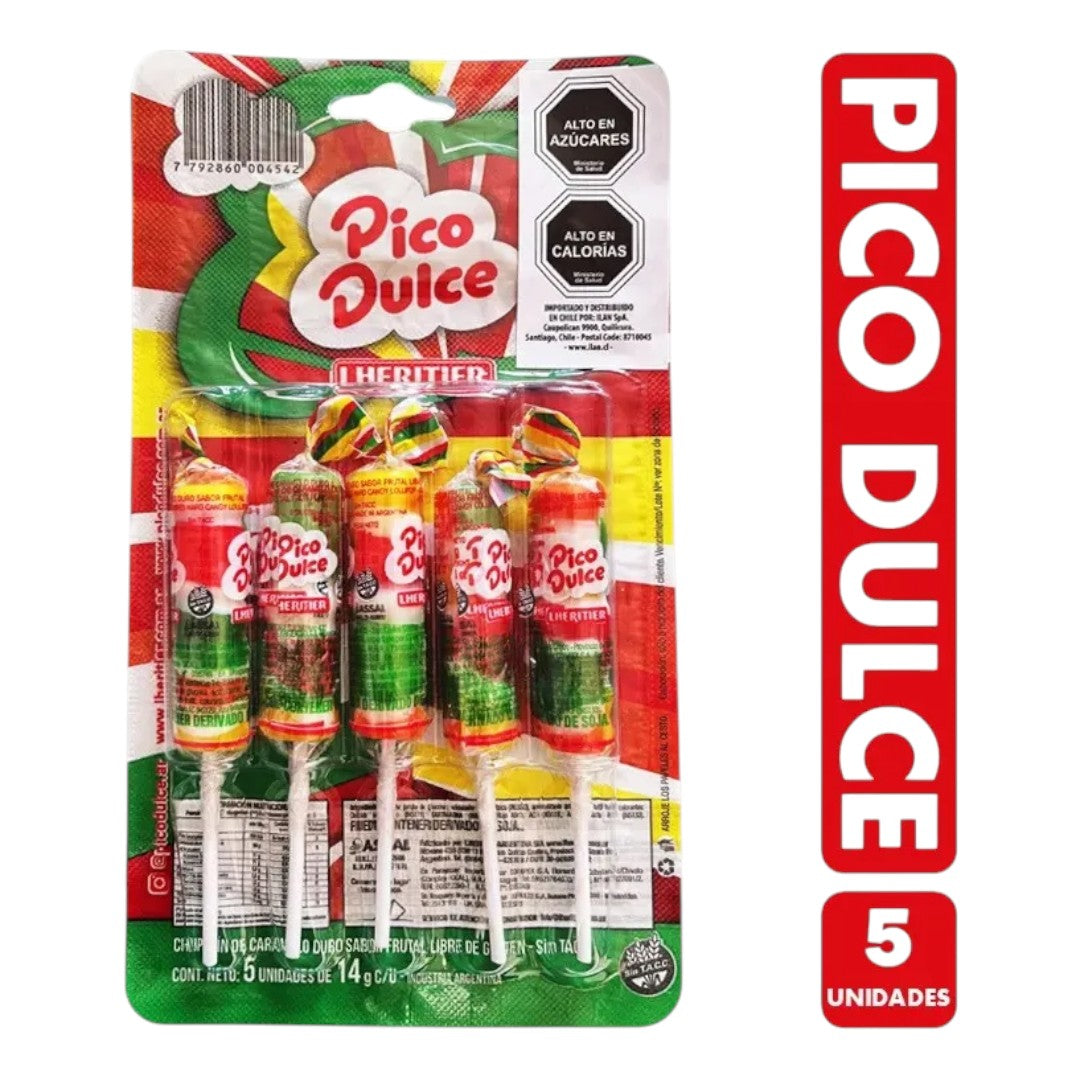 Pico Dulce Chupetines Sin Gluten Blister 5 Un Cumpleaños