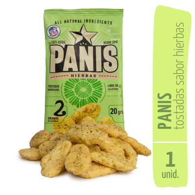 Panis 20g Sabor Hierbas Snack Saludable Fuerza Natural