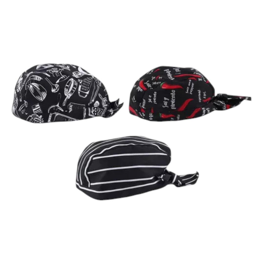 Gorro O Bandana De Cocina Chef Con Lazo Amarrable