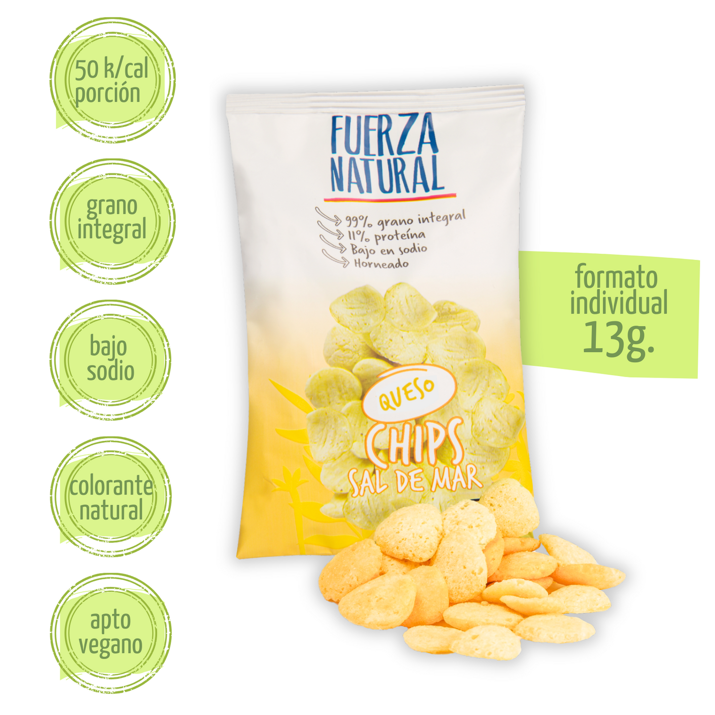 Chips Sal de Mar Snack Saludable Fuerza Natural 13g