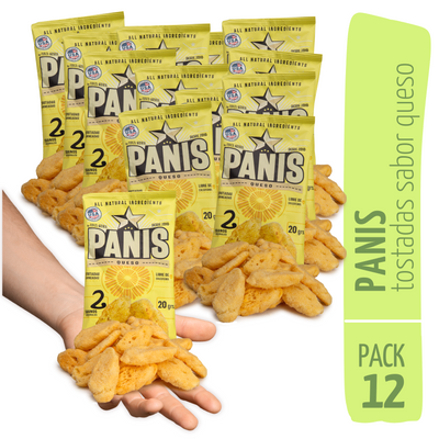 Panis 20g Sabor Queso Snack Fuerza Natural Pack x12