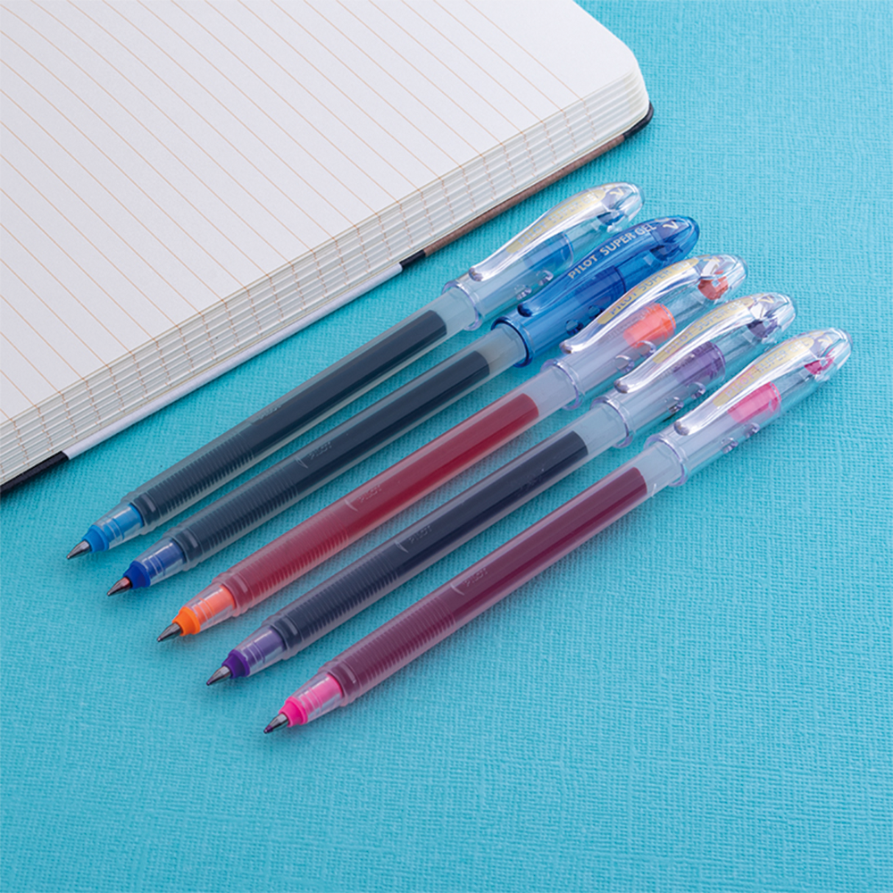 Set Lápiz Tinta 0.7 Super Gel Pilot 5 Colores