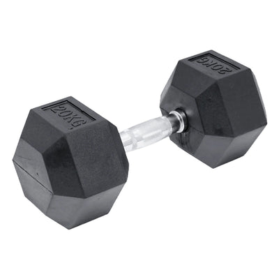Mancuerna Hexagonal Acero Recubierta Caucho 20 Kg