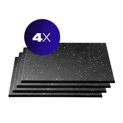 Pack x 4 Piso Caucho Gimnasio 50x50cm X Grosor 25mm