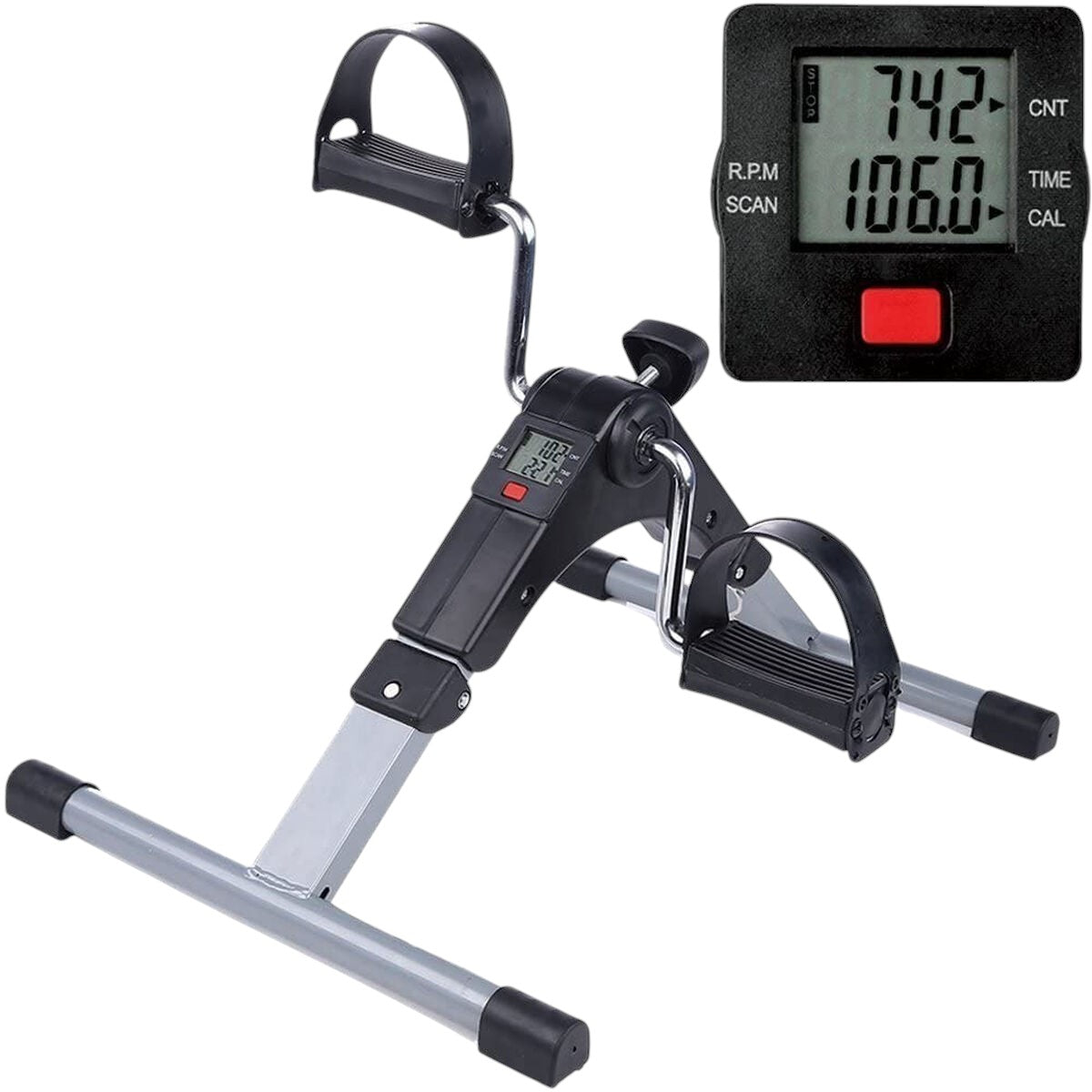 Maquina Pedalera Ejercitador Manos Y Pies Con Pantalla