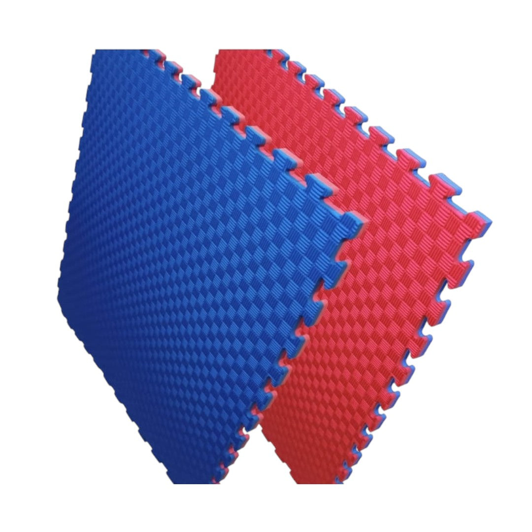 Pack 10 Pisos Tatami Goma Eva Premium 1mtX1mtX2 Cm Azul/Rojo