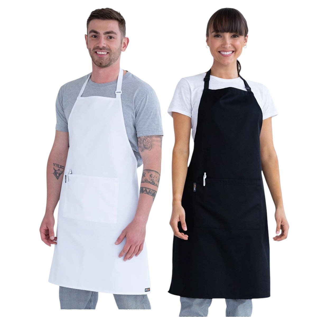 Pack 2 Pecheras | Delantales Chef Barberia Restaurante B&N