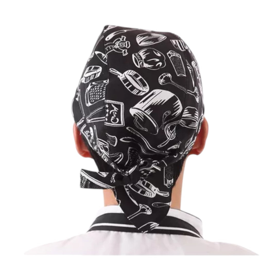 Gorro O Bandana De Cocina Chef Con Lazo Amarrable