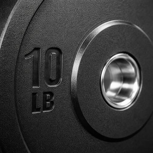 Par Discos Olímpicos Bumper 10 Lb (20 Lb Total) Negro