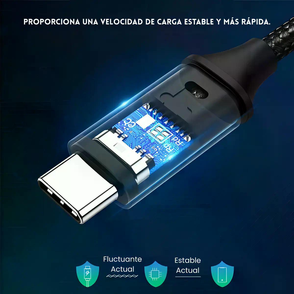 Cable Carga Rapida Ugreen Us261 Usb Tipo C Usb C 2 Metros