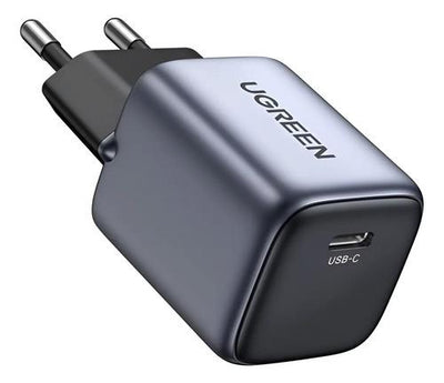Cargador Rápido Ugreen Nexode Gan Usb-c Tipo C De 20 W, Color Negro
