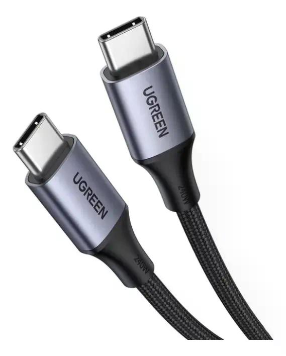 Cable Carga Rapida 4.0 60w 3a Y Datos Usb C 1 Metro Blindado Tenzado Para Notebook Celular