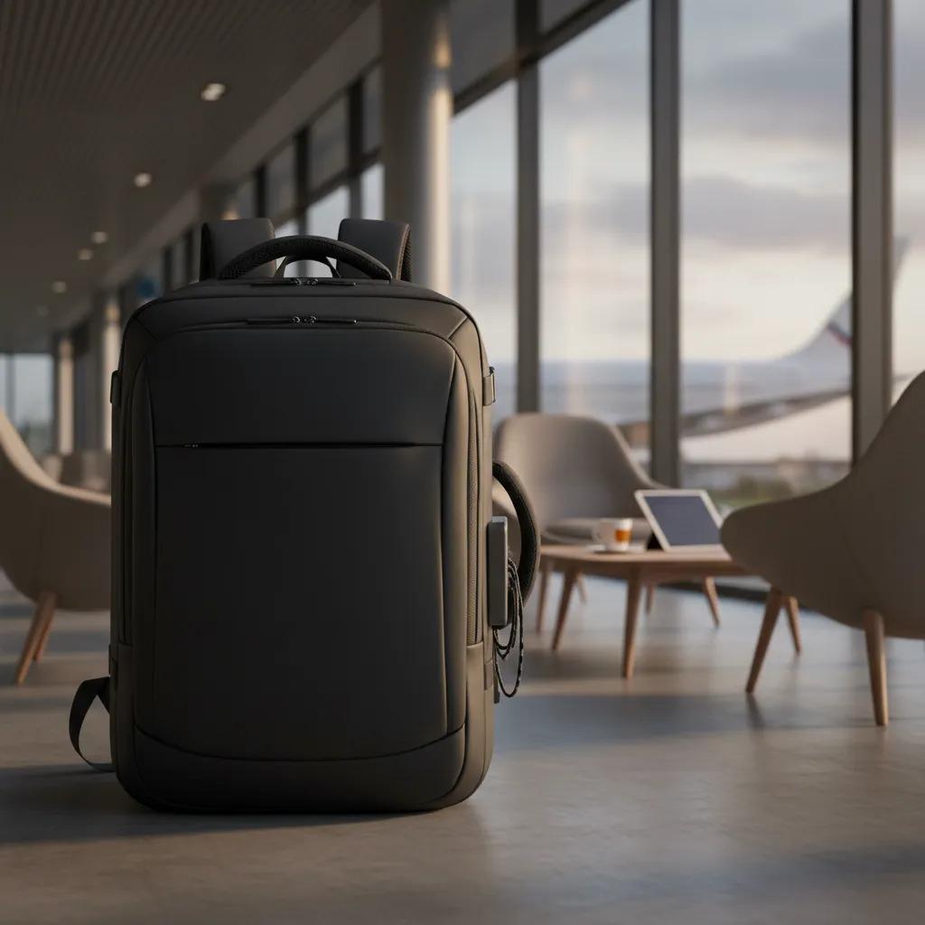 Pack 2 Mochilas Antirrobo Impermeables Expansibles 38l Usb Negro Impermeable