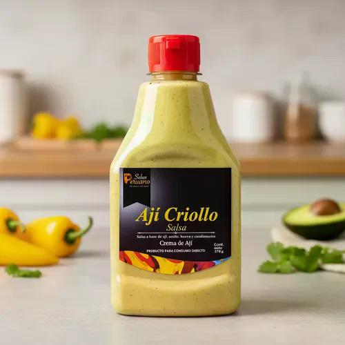 Salsa De Ají Criollo Sabor Peruano 370 Gr Botella Plástica