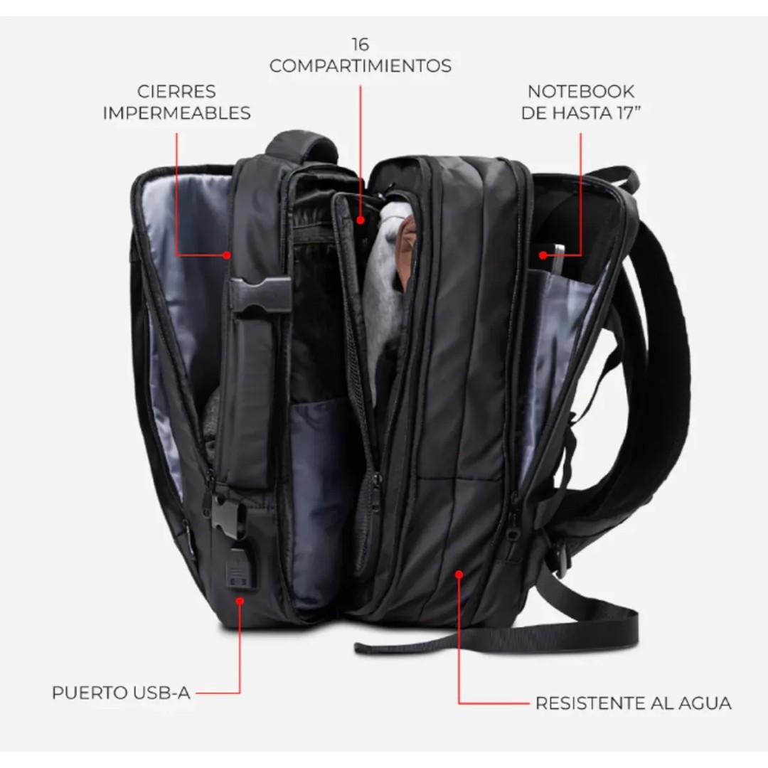 Mochila Maleta Carry On Impermeable Expansible 38l Usb