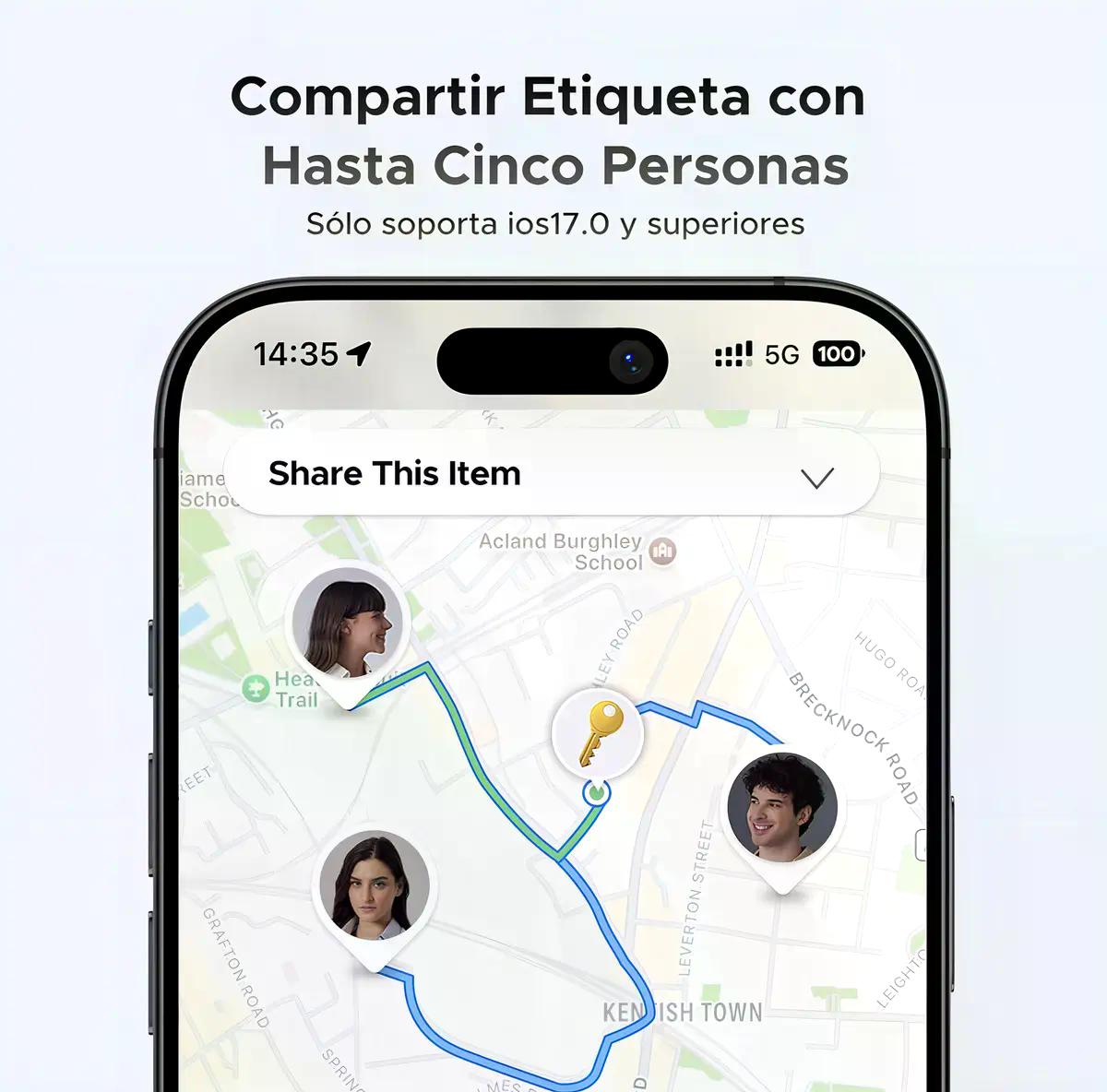 Ugreen Finetrack Localizador Apple Find My 2 Años Negro