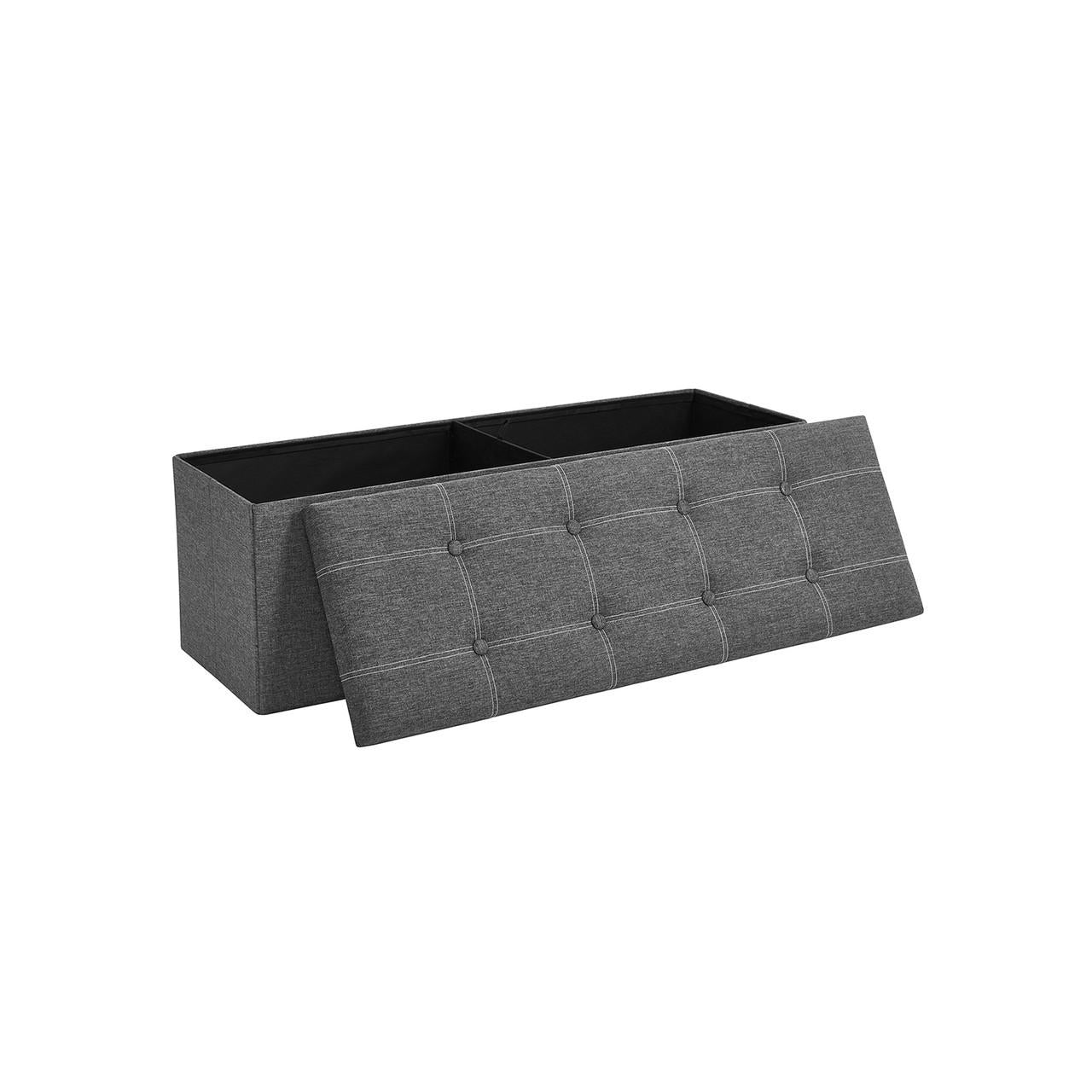Puff Baúl SONGMICS 110 cm Banco Plegable Con Almacenamiento