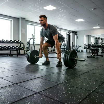 Piso Caucho Gimnasio 50x50cm X Grosor 2cm