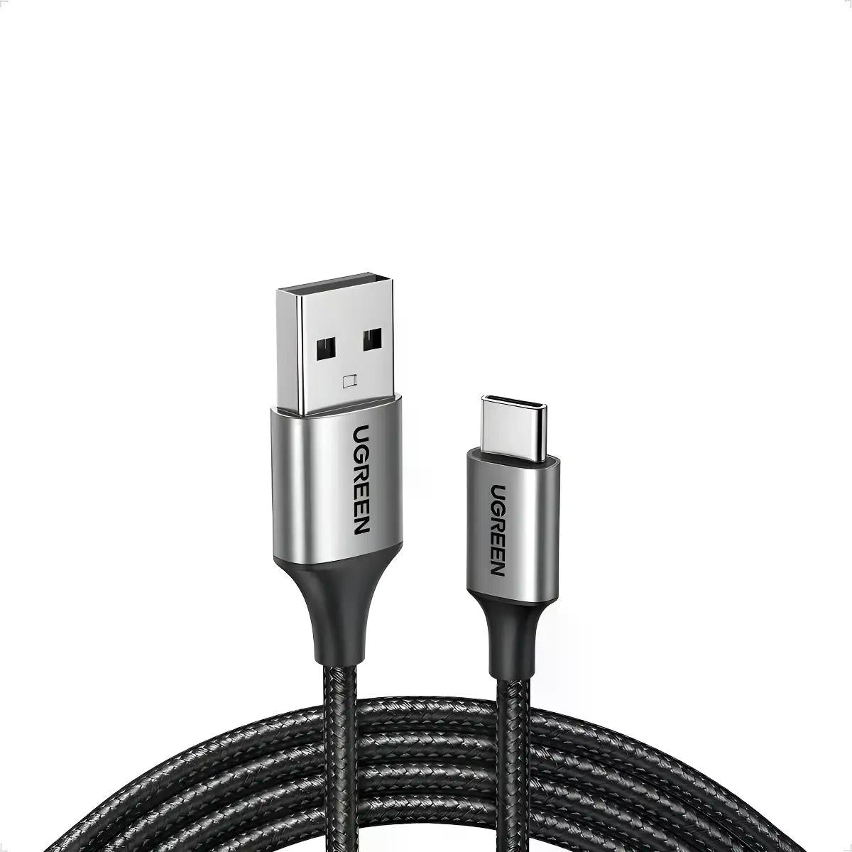 Cable Usb 2.0 2m Ugreen 60128 Negro Con Entrada Usb A Salida Usb C