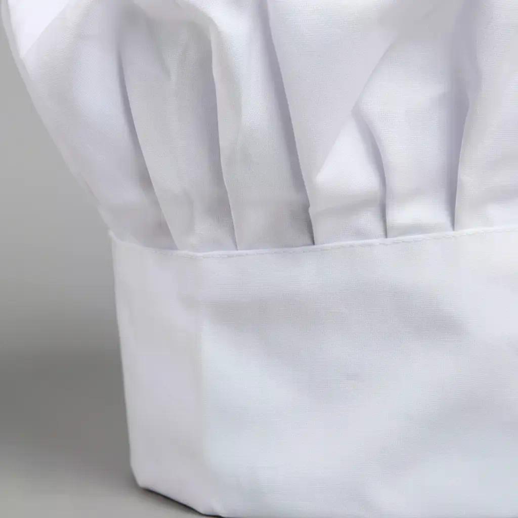Pack 10 Gorros De Chef Tipo Champiñón Blanco