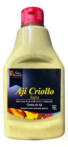 Salsa De Ají Criollo Sabor Peruano 370 Gr Botella Plástica