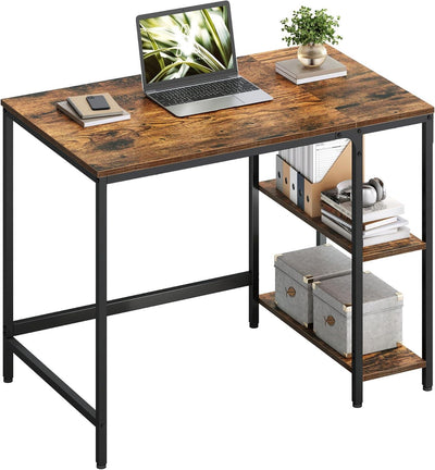 Escritorio Moderno VASAGLE Con Repisas Madera Y Metal 100 cm