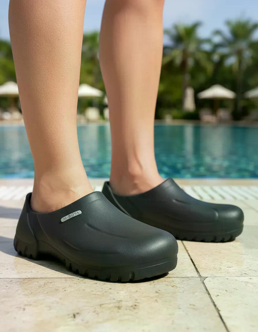 Zapato Zueco Antideslizante Cocina De Seguridad Punta Acero