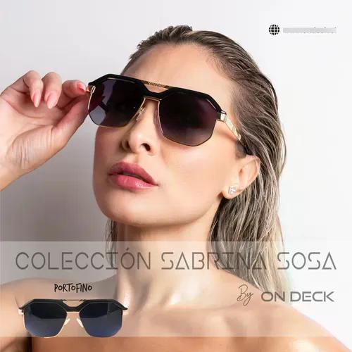Lentes Anteojos De Sol Ondeck Portofino By Sabrina Sosa Porto Fino Negro Dorado