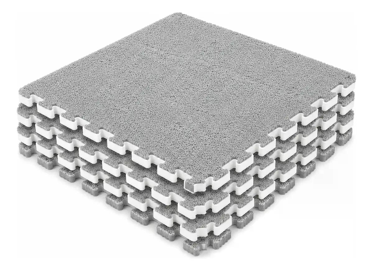 Pack X4 Piso Alfombra Tatami Eva Tipo Afelpado 60x60x1cm