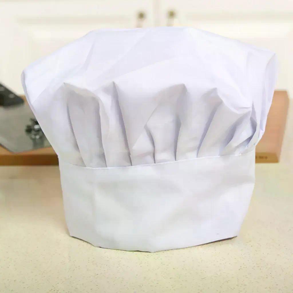 Pack 5 Gorros De Chef Tipo Champiñón Blanco