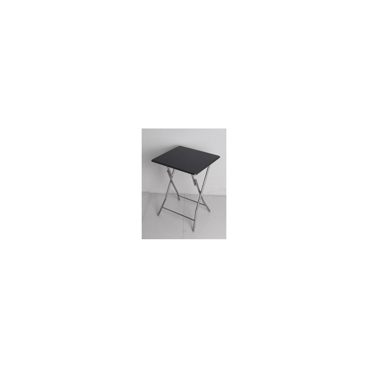 Mesa Plegable Portátil Cuadrada 60x60 Multiuso Negra MobeDeko