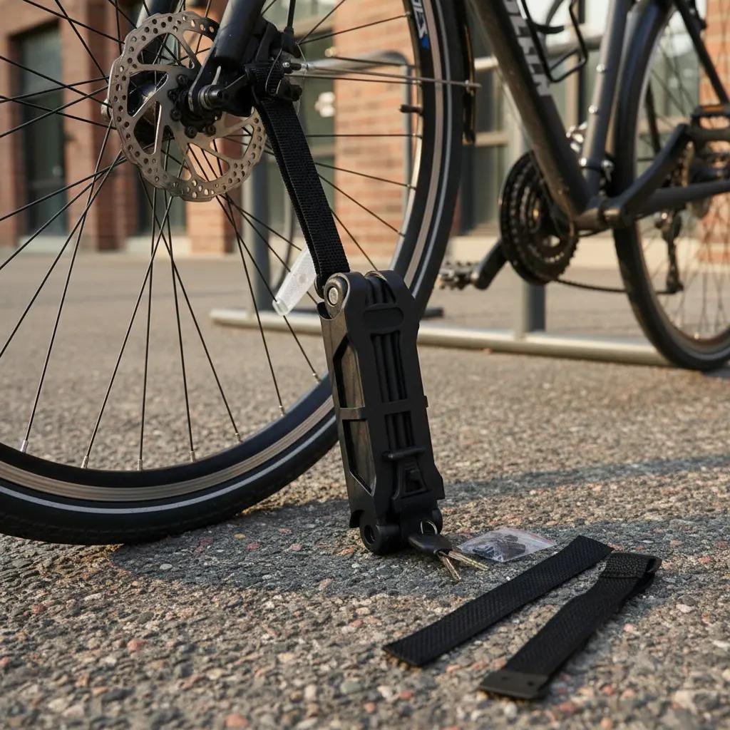 Kit Porta Bicicletas 3 Soportes + Candado Expansible Negro