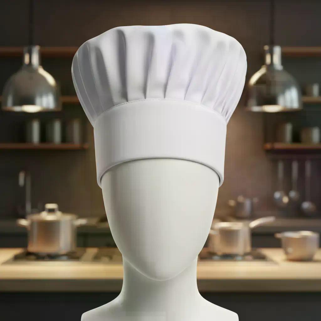 Pack 5 Gorros De Chef Tipo Champiñón Blanco