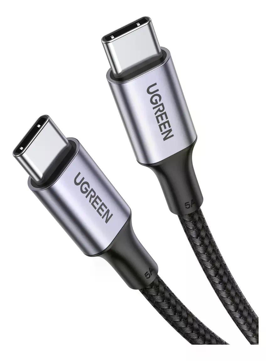 Cable Cargador Ugreen Usb C Carga Rapida 100 W 480 Mbps 2m Negro
