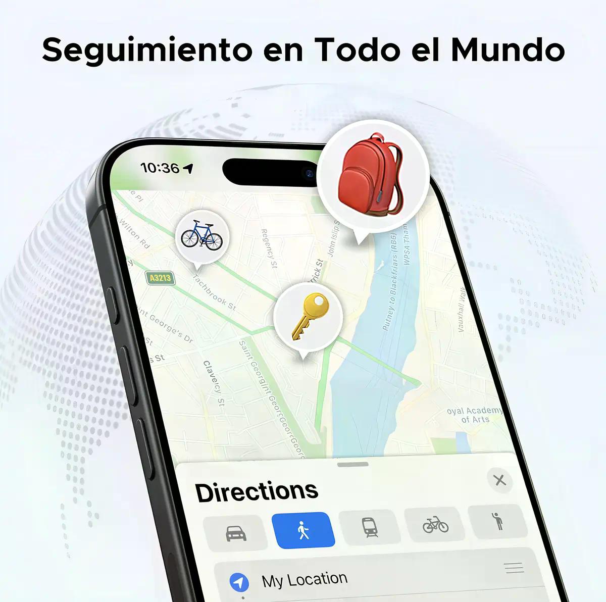 Ugreen Finetrack Localizador Apple Find My 2 Años Negro
