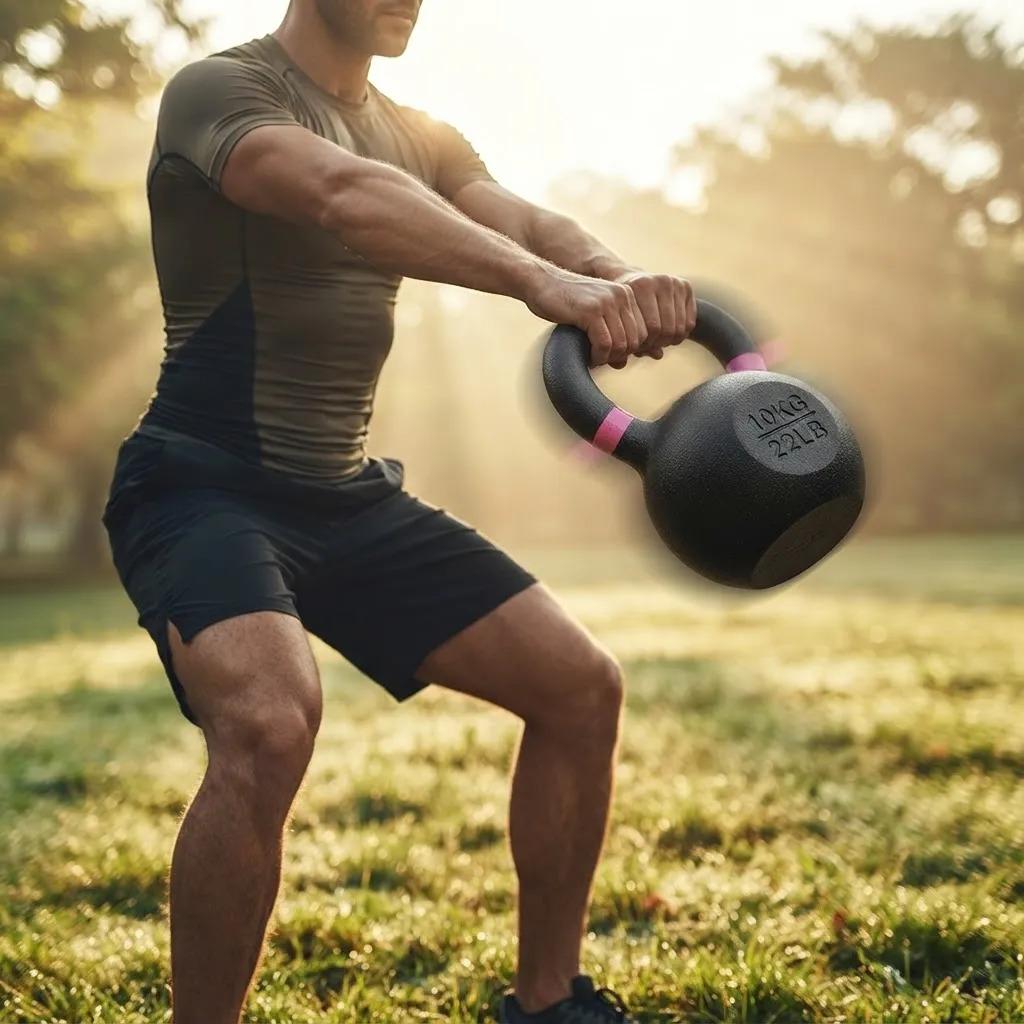 Kit Entrenamiento Funcional Kettlebell 10kg + Slam Ball 8kg Negro