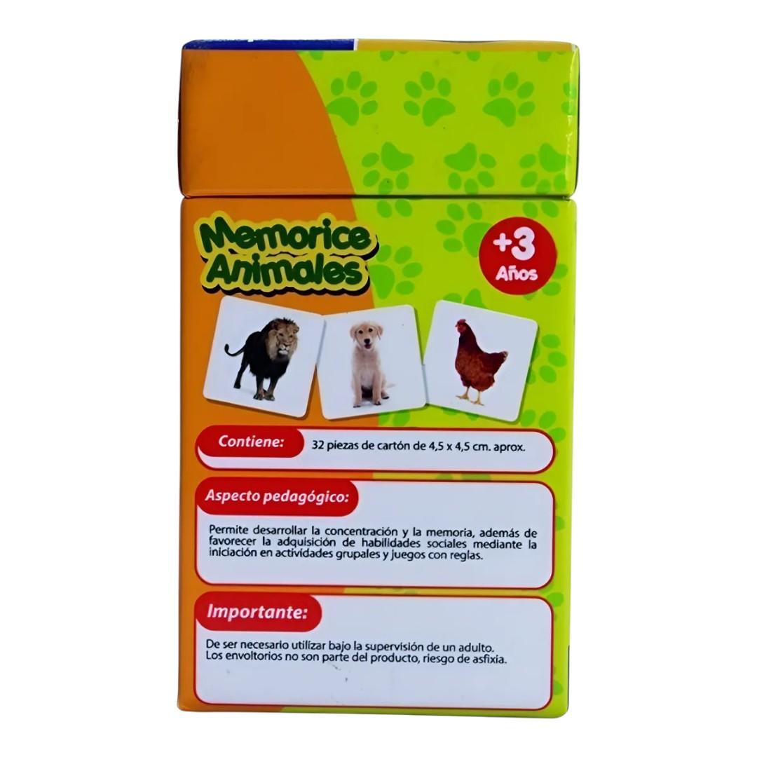 Juego de Mesa Memorice Animales Carton Dactic