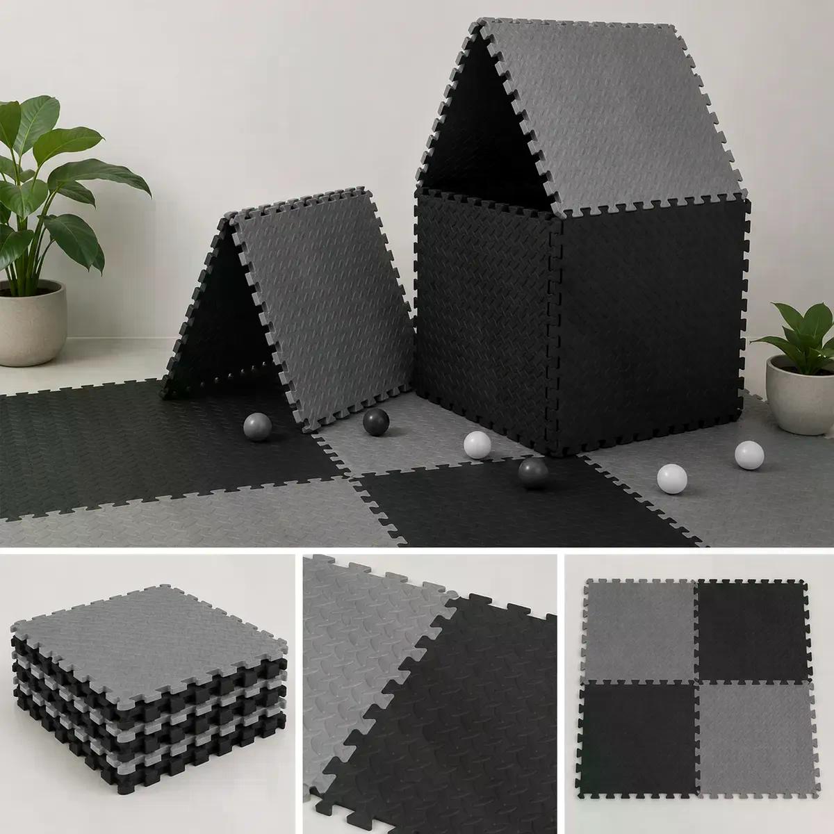 Pack X4 Tatami Piso Goma Eva 50x50x2 Alfombra Ejercicio