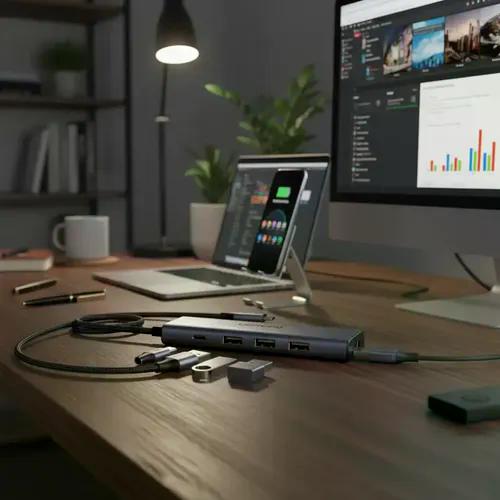Multipuerto Usb-c / 1hdmi 4k60hz + 3usb 3.0 + Inusb-c Pd Ugr Gris Oscuro