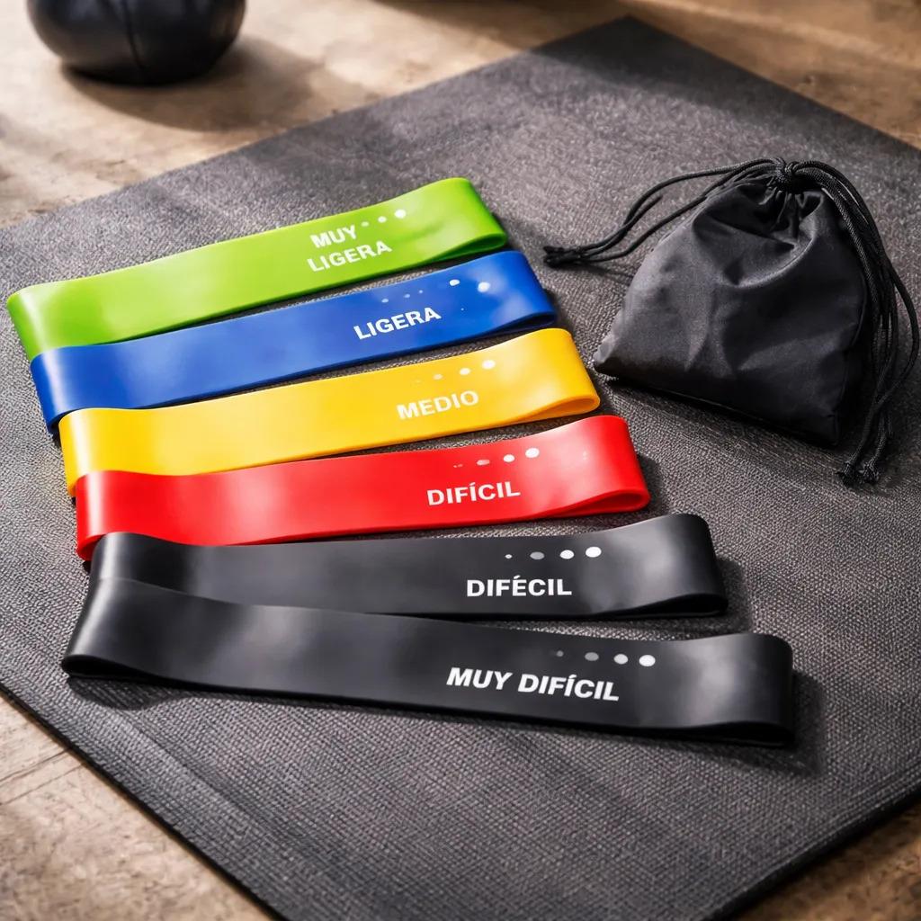 Kit Gym Inicial Guantes + Bandas Elásticas + Toalla Microfib Negro Xl