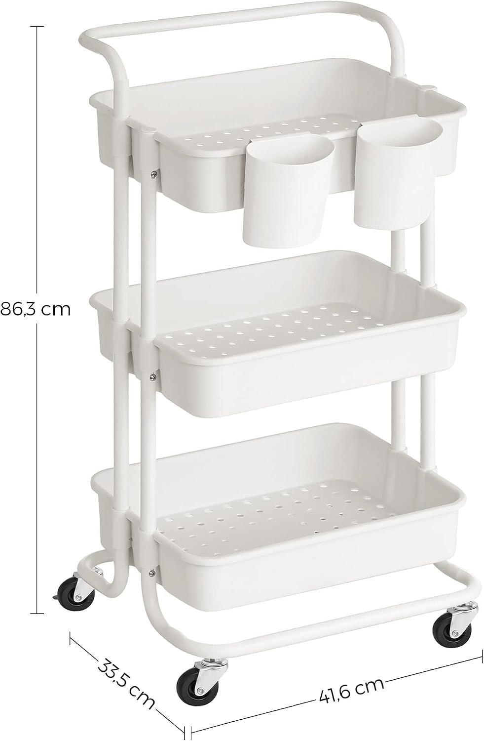 Carro Organizador Songmics 3 Niveles Con Ruedas Cocina