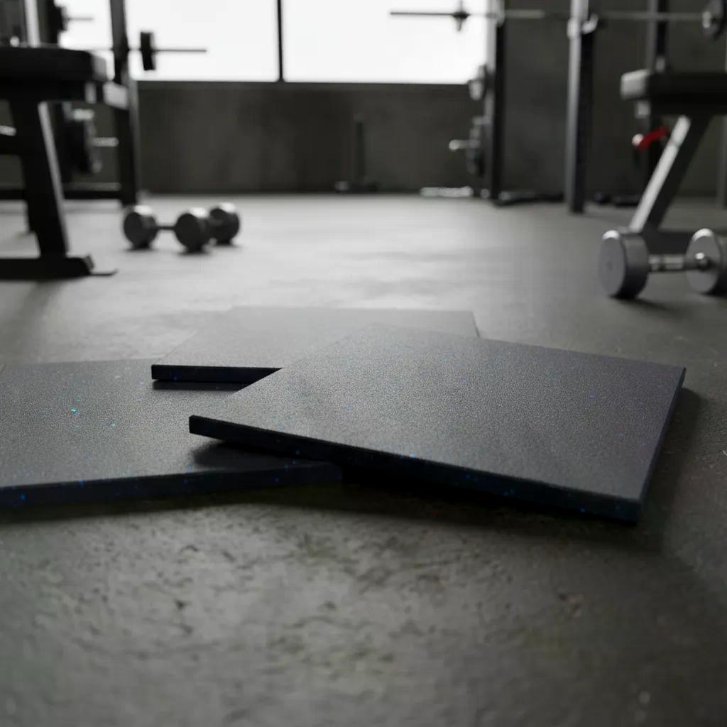 Piso Caucho Gimnasio 50x50cm X Grosor 2cm