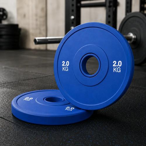Discos Olimpicos 2 Kg Par Fraccionados Azul