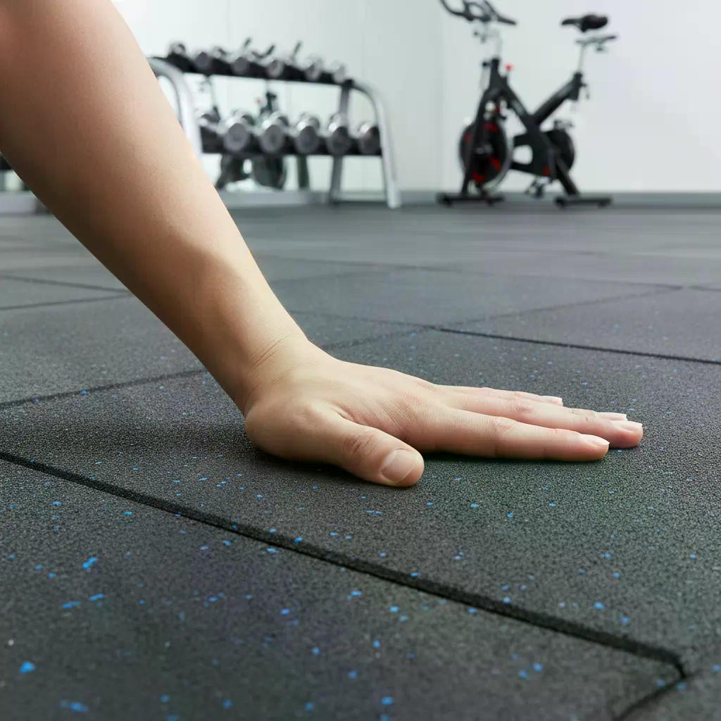 Piso Caucho Gimnasio 50x50cm X Grosor 2cm