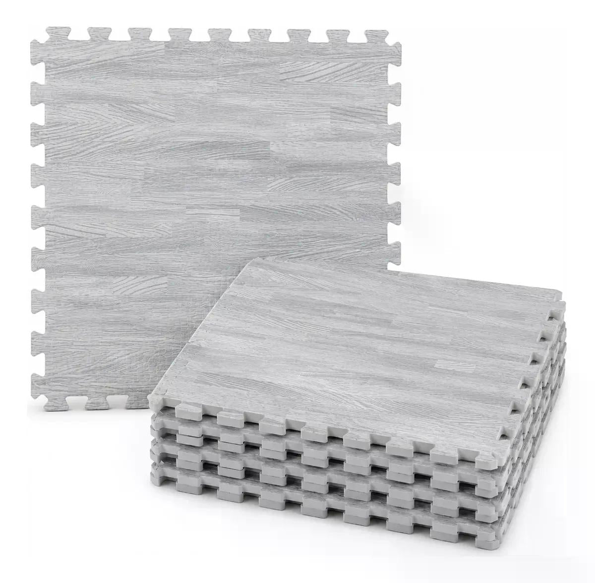 Pack X4 Piso Alfombra Tatami Eva Tipo Madera 60x60x1cm