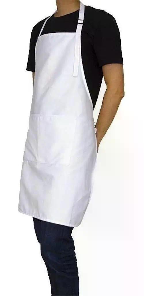 Pack 10 Pecheras Chef Outfitters Con Bolsillo Blanco Liso