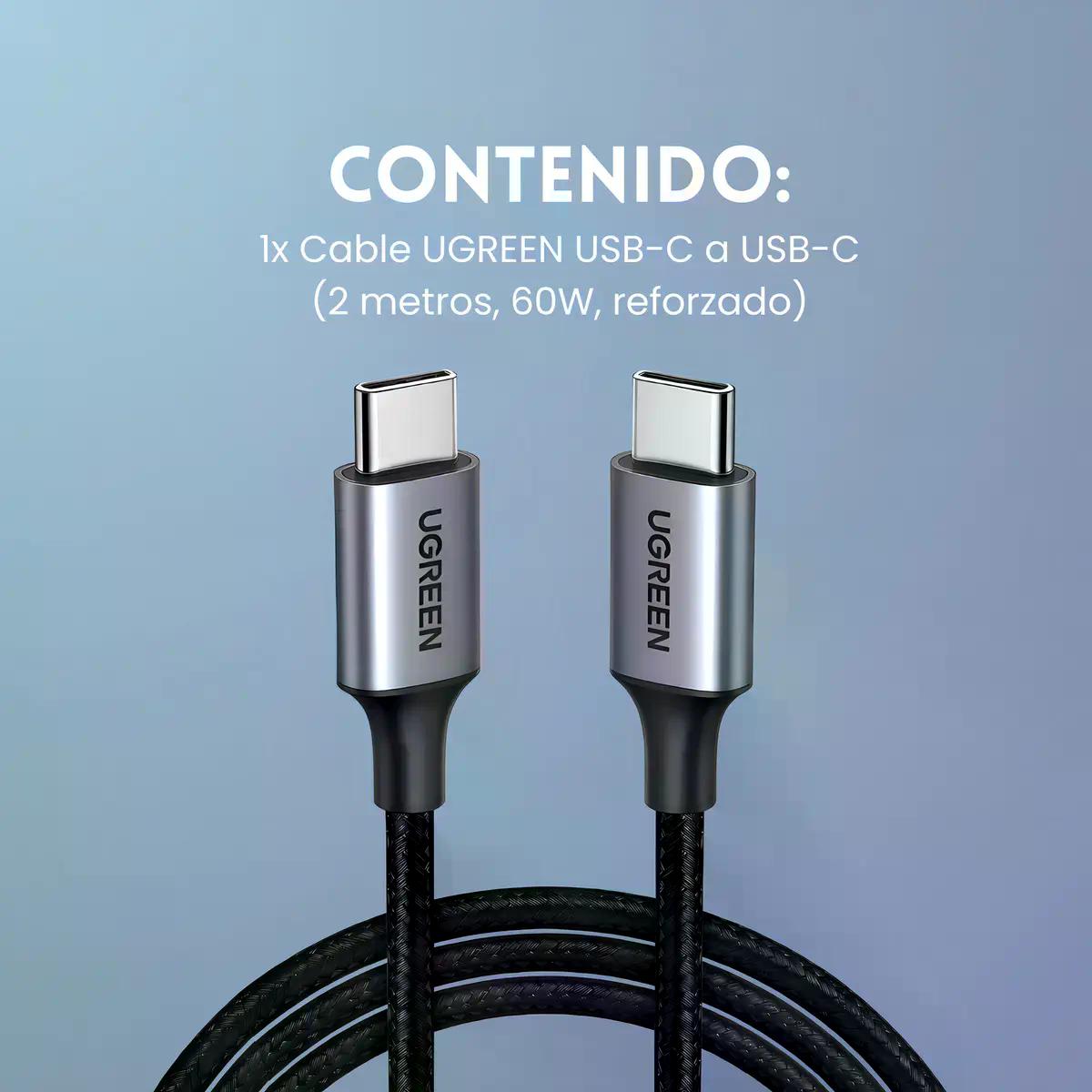 Cable Carga Rapida Ugreen Us261 Usb Tipo C Usb C 2 Metros