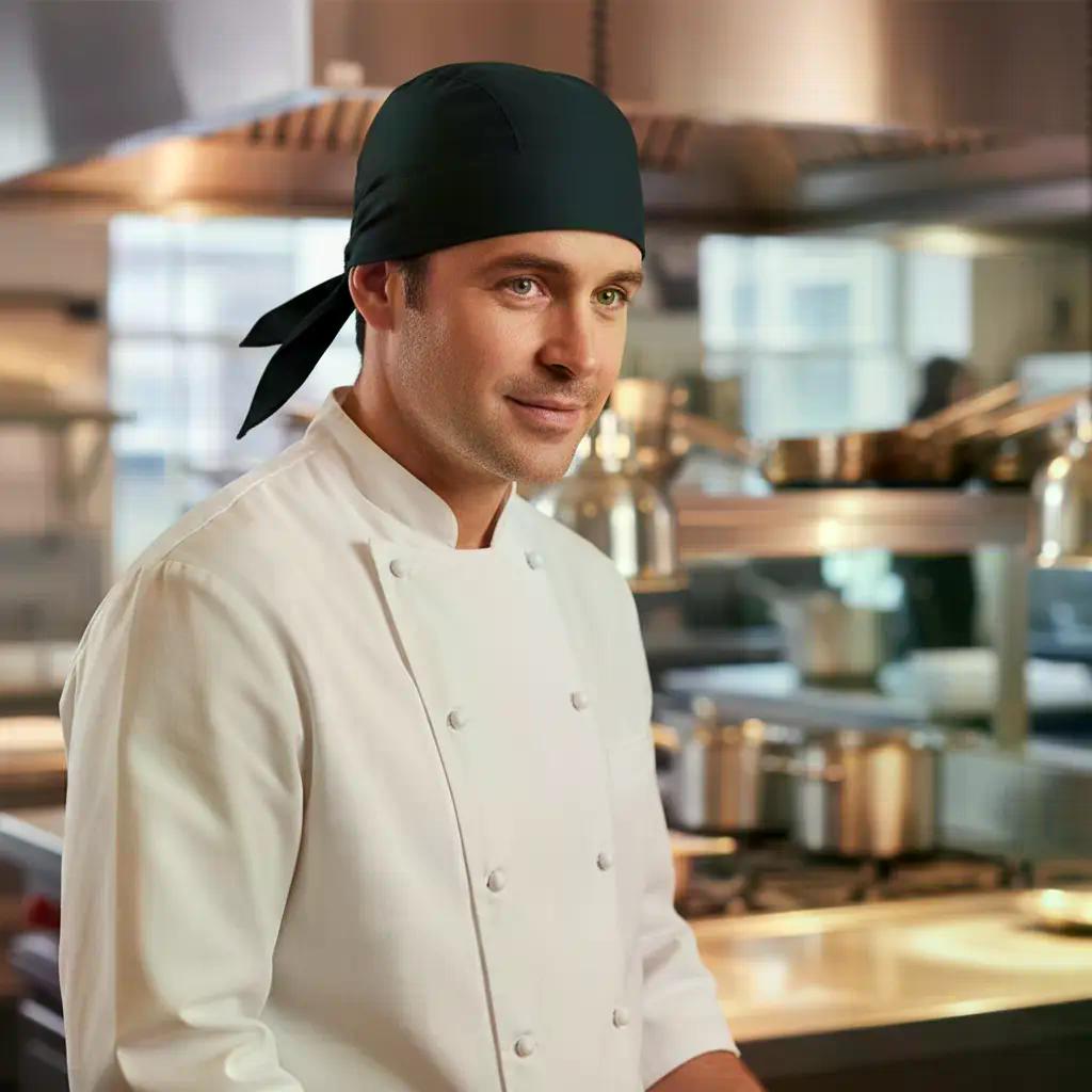 Gorro O Bandana De Cocina Chef Con Lazo Amarrable