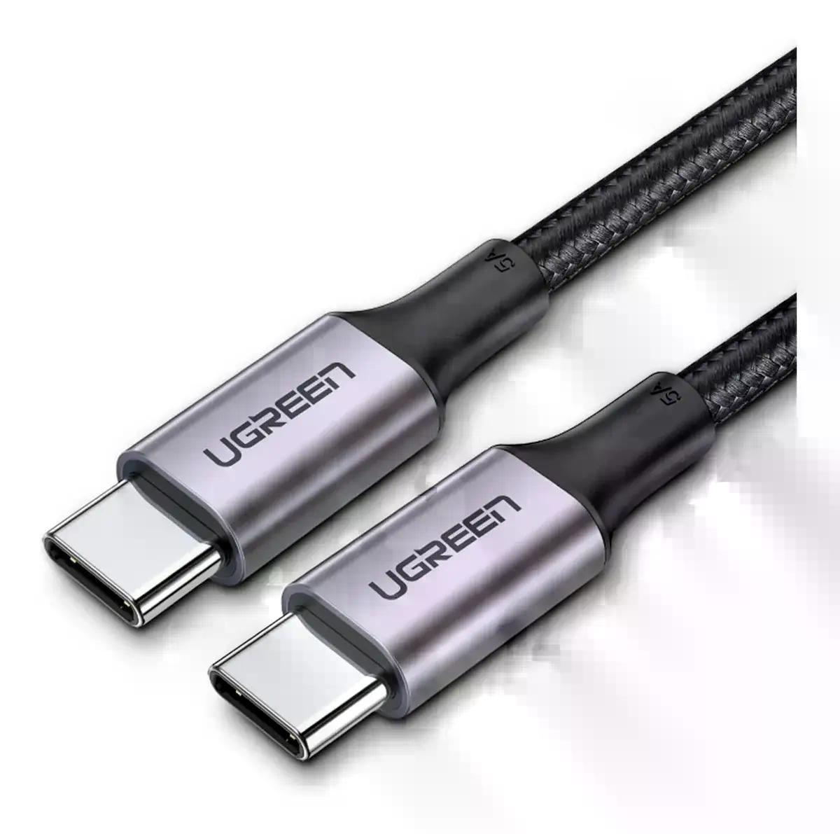 Cable Cargador Ugreen Usb C Carga Rapida 100 W 480 Mbps 2m Negro